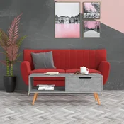 Stolic za kavu boja betona 100 x 49,5 x 43 cm konstruirano drvo