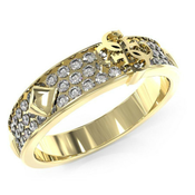 Ženski guess 4g forever zlatni prsten od hirurškog Celika 54mm ( jubr03285jwyg54 )