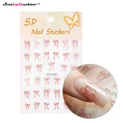 3D Nalepke za nohte - PENTLJE pink