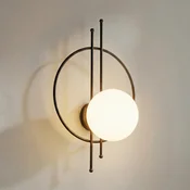 ROYALTECH Stenna svetilka Vintoise, črna, steklo/kovina, višina 55 cm - Dnevna soba/jedilnica - črna, bela