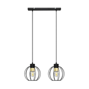 Luster na sajli STARLIGHT 2xE27/60W/230V crna/zlatna
