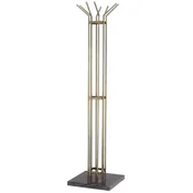 Casa Padrino luxury coat stand vintage brass/black 38.5 x 38.5 H. 165.5 cm - Stainless steel coat rack with marble base - Wardrobe furniture - Luxury furniture - Luxury furnishings