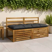 vidaXL Blazina za klop VIANEN 100% poliester Temno modra