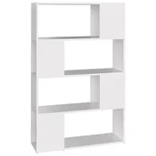 Vidaxl Knjižna omara za razdelitev prostora bela 80x24x124,5 cm