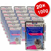 PORTA 21 MAČJE VREČKE- VREDNOSTNI PAKET 20 X 100 G - TUNA Z GOVEDINO