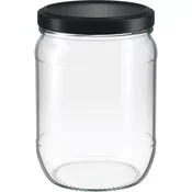 Weck Kozarci za vlaganje s črnim navojnim pokrovčkom 580 ml, komplet 4 kosov