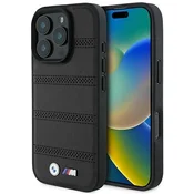 slomart Etui BMW M Perforated And Stitched Line MagSafe za iPhone 16 Pro - črno