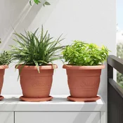 Okrugla saksija za cvece 24 pcs Crvena cigla O 22 x 18 cm