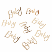 ginger ray® konfeti za dekoraciju stola oh baby! s natpisom baby gold