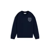 TOMMY HILFIGER Majica mornarska/bela