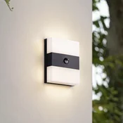 PRIOS LED zunanja stenska svetilka Teekon, antracit, senzor, IP44 - Sodobni - antracit, bela - Nerjaveče jeklo