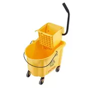 VEVOR Vedro za mop z ožemalnikom 555x420x940 mm rumene barve
