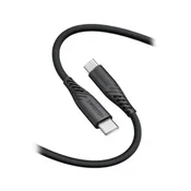 SWISSTEN podatkovni kabel SOFT SILICONE USB-C/USB-C 1,5 M, PD 60 W, črn