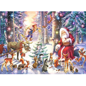 Ravensburger Puzzle Božič v gozdu XXL 100 kosov