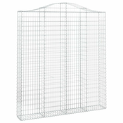 Gabionska košara s lukom 200x30x220/240 cm pocincano željezo