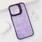 Maska Crystal Dots za iPhone 16 Pro ljubicasta