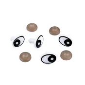 Oči s ključavnico 12x16 mm - črne (20 kompletov)