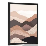 Plakat abstraktne oblike gore - 40x60 black