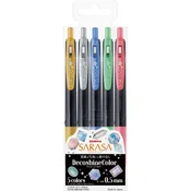 Zebra Sarasa Clip 0.5 Decoshine set od 5 gel olovaka 37860