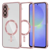 Ovitek Techsuit Luxury Crystal MagSafe za Samsung Galaxy A36/Galaxy A56 - roza