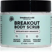 breakout + aid Body Scrub piling za telo proti aknam 150 ml
