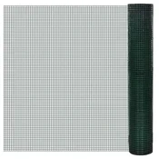 Vidaxl Žična ograja pocinkana s PVC oblogo 25x1 m zelena