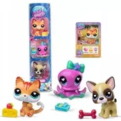 Littlest Pet Shop: muca, hobotnica, kužek, 3-delni komplet figuric, 4. serija