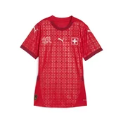 PUMA Switzerland Womens Team 2025 Home Jersey Women, Sport, Red/Dark Crimson, XXL