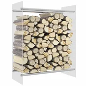 vidaXL Stojalo za drva prozorno 80x35x100 cm kaljeno steklo