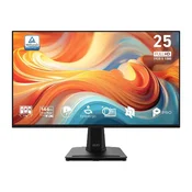 Premium monitor 25 MSI PRO MP251 E14L, FHD, IPS, 144Hz, 1ms, 300cd/m2, FreeSync, ČRNi