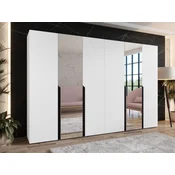 Garderobna omara Hartford 588 (Bela) Črna, Bela, 202x300x52cm, Vrata omareVrata omare: S tečaji