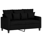 Vidaxl Dvosed črn 120 cm blago