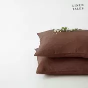 Lanena prevleka za vzglavnik 50x70 cm Chocolate – Linen Tales