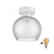 BRILAGI - LED plafonsko svetlo R GLASS 1xE27/60W/230V precnik 18 cm bela/zadimljeno siva