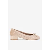 Čevlji s peto NINE WEST WFA2993-1 Bež