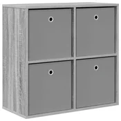 Vidaxl Strani šal s predalom Siva Sonoma 68,5 x 32 x 67 cm