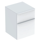 GEBERIT nizka omarica z dvema predaloma Smyle Square, bela