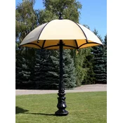 Casa Padrino baroque garden decoration parasol black/beige A� 350 x H. 418.5 cm