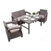 Set vrtnega pohištva Corfu Lyon 4+1 v barvi cappuccino