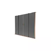 Mexen Velar L Duo zaslon za kad 2-krilni drsni 170 x 150 cm, grafit, rožnato zlato - 896-170-003-42-60
