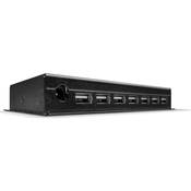 Lindy Lindy 7-portni USB 2.0 kovinski hub z 1,8 m kablom, LED indikatorji, 3,2 A skupne izhodne moči, CE, UKCA, FCC, RoHS, REACH certificiran