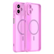 Hibridni ovitek HaloFrost II MagSafe za Samsung Galaxy A07 - pink