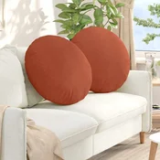 Jastucici za sjedenje 2 pcs Crvena narancasta O 80 cm