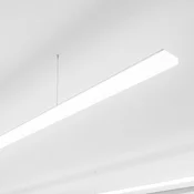 Regent Lighting Stropna svetilka Regent Purelite Office 123,1 cm 4.000K - Študija/pisarna - aluminij, bela barva - Plastika