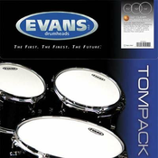 Evans EC2 Clear Tom Pack-Rock (10, 12, 16)