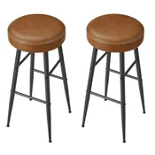 Songmics Set barskih stolov 2 kosa 516x516x762 cm rjave barve