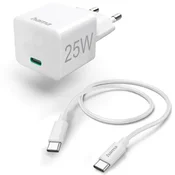 Hama mini brzi punjac sa USB-C lablom, PD, 25W, 1.5m beli