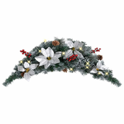 Božicni luk s LED svjetlima zeleni 90 cm PVC