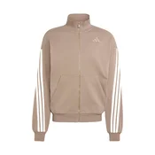 ADIDAS SPORTSWEAR Športna jopa na zadrgo AK temno bež/bela