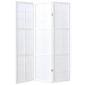 Homestyle4U Pregrada za prostor, Shoji 3-delna, 175x132x2,2 cm, bela